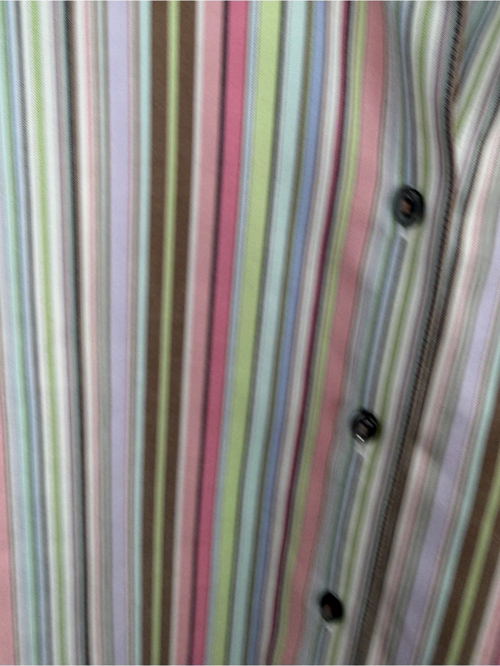 Foxcroft Multicolor Retro Pastel Striped Dress Shirt - Picture 8 of 14